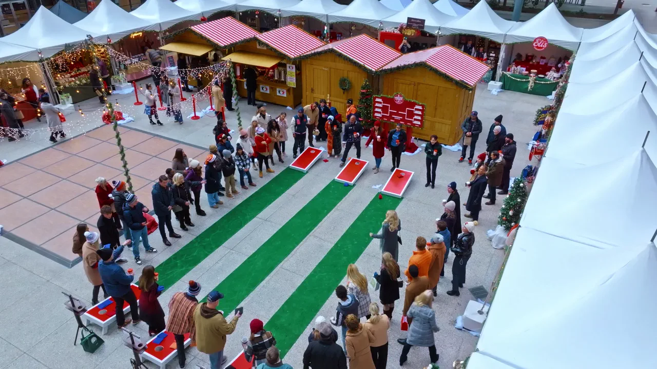 Christmas market, source footage frame